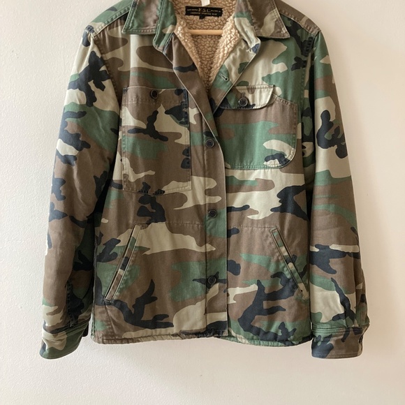RFSC FREEMANS SPORTING CLUB Camo Camouflage Army Military Style Jacket - Picture 2 of 3
